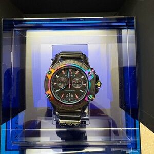 Versace Black Watch with Colorful Accents